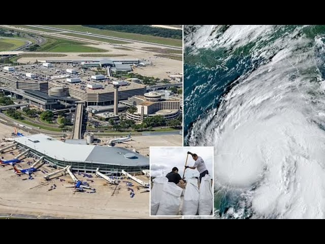 ⁣Cancelaciones en el aeropuerto de Miami por la llegada del huracán Helene en Florida