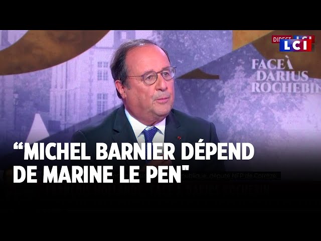 ⁣"C'est l'aveu que Michel Barnier dépend de Marine Le Pen". F. Hollande invité de