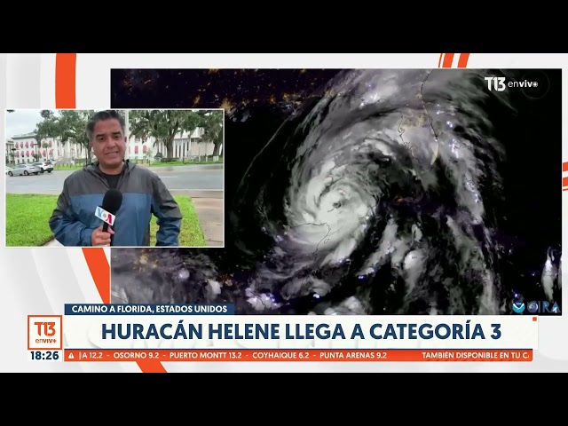 ⁣Hucarán Helene llega a Categoría 3: Evacuan los condados más expuestos