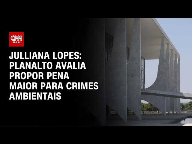 ⁣Julliana Lopes: Planalto avalia propor pena maior para crimes ambientais | CNN ARENA