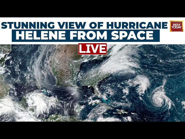 ⁣LIVE: Stunning Visuals Of Hurricane Helene As Seen From The International Space Station