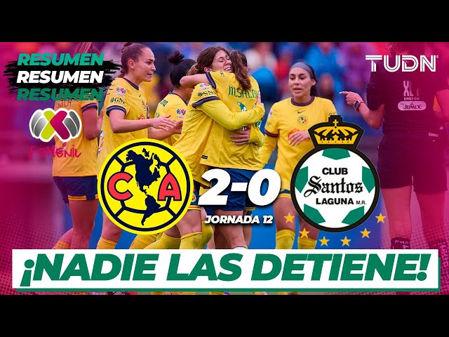 Resumen y goles | América 2-0 Santos | Liga Mx Femenil AP2024-J12 | TUDN