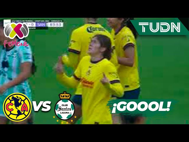 ⁣¡Gool! ¡Nicole sacó un misil imparable! | América 2-0 Santos | Liga Mx Femenil AP2024-J12 | TUDN