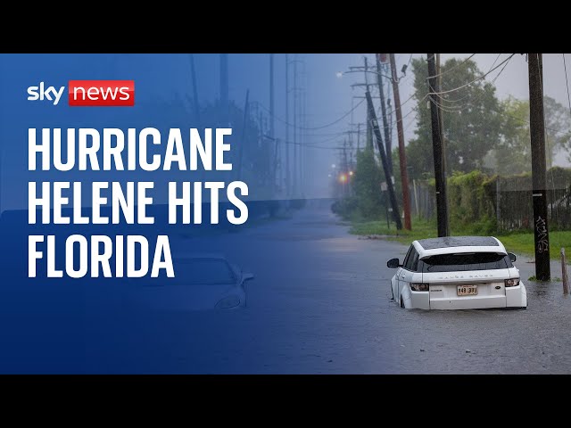 ⁣Hurricane Helene bears down on Florida