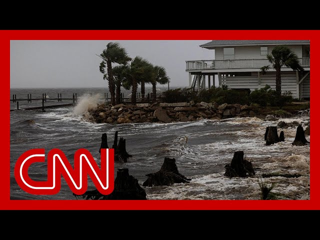 ⁣See what conditions are like in Florida as Hurricane Helene strengthens