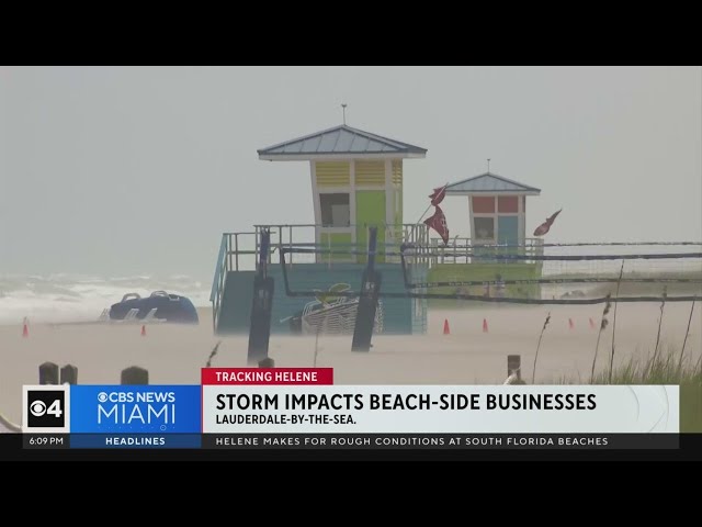 Hurricane Helene impacts beachside businesses in South Florida