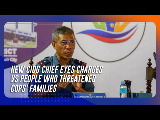 ⁣New CIDG chief eyes charges vs people who threatened cops' families