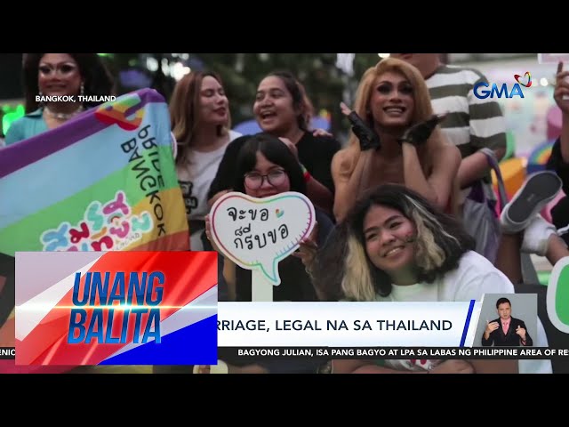 ⁣Same-sex marriage, legal na sa Thailand | Unang Balita