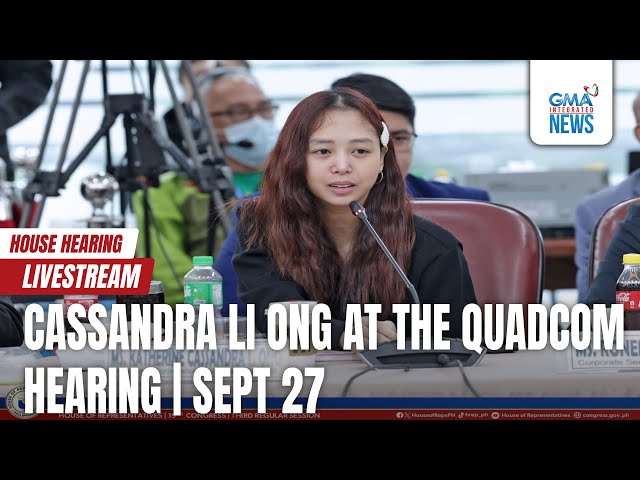 LIVE: Cassandra Li Ong at the quadcom hearing (September 27, 2024)