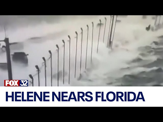 ⁣Category 4 Hurricane Helene tears into Florida coast