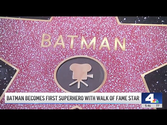 ⁣Batman becomes first superhero with a star on the Hollywood Walk of Fame