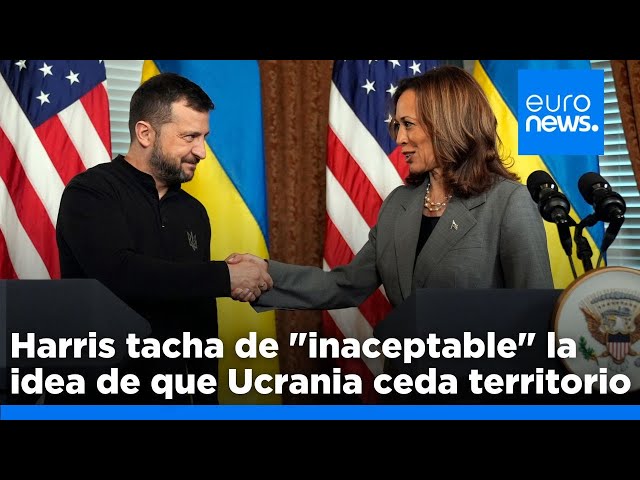 ⁣Kamala Harris rechaza la sugerencia de Trump de que Ucrania ceda territorio para lograr la paz