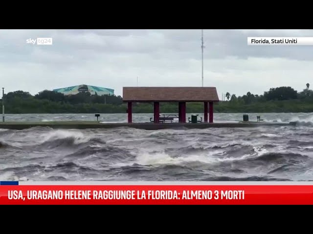 ⁣Usa, uragano Helene raggiunge la Florida: almeno 3 morti