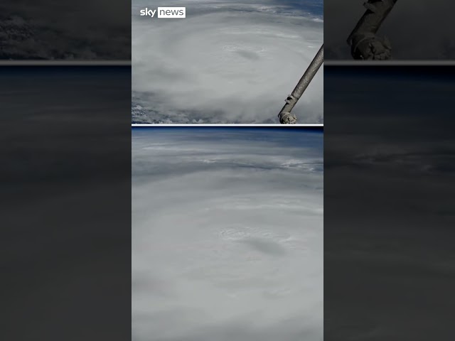 ⁣Hurricane Helene seen from space as it approaches Florida