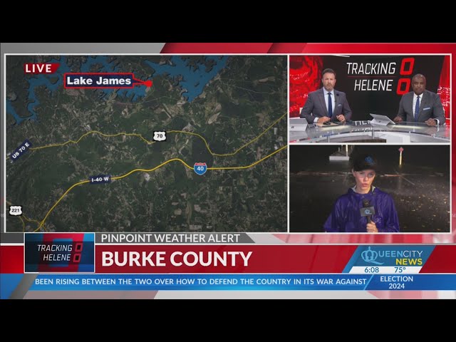 ⁣Rain coming down 'in buckets' in Burke County