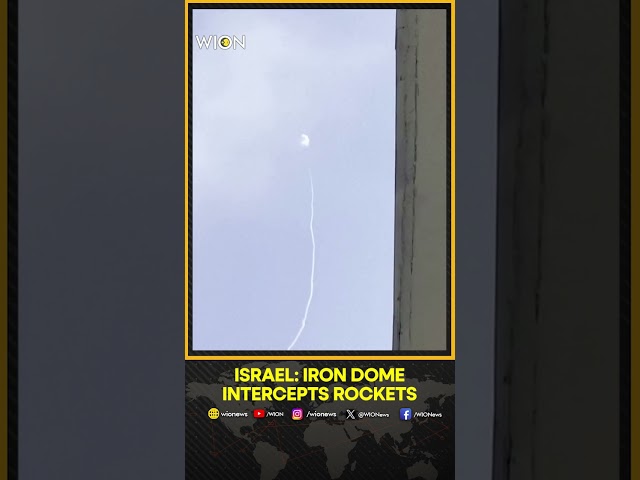 ⁣Iron Dome intercepts rockets over Israel's Haifa | Lebanon | Hezbollah | WION  Shorts