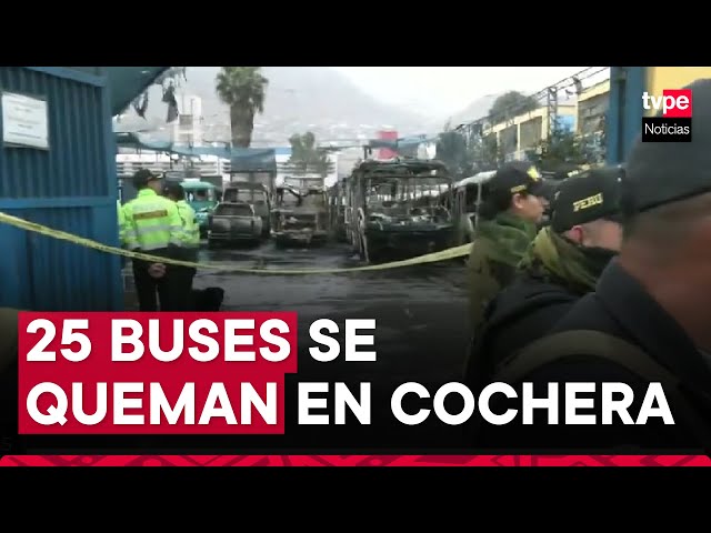 ¡Incendio en Independencia! 25 buses consumidos por un siniestro devastador