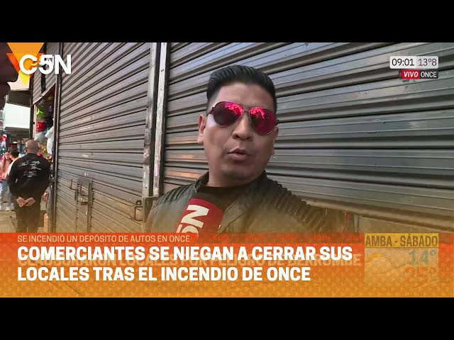 ⁣COMERCIANTES se NIEGAN a CERRAR sus LOCALES tras el INCENDIO de ONCE