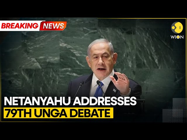 ⁣Israeli PM Netanyahu Addresses UNGA High-Level Debate, Audience Shouts 'Shame Shame' | WIO