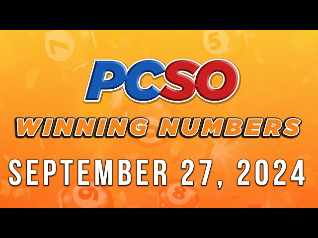 ⁣P203M Jackpot Ultra Lotto 6/58, 2D, 3D, 4D, and Mega 6/45 | September 27, 2024