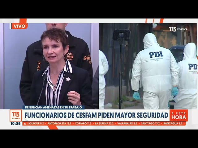 ⁣Ministra Tohá y alcalde Codina se reúnen con trabajadores de Cesfam atacado en Puente Alto