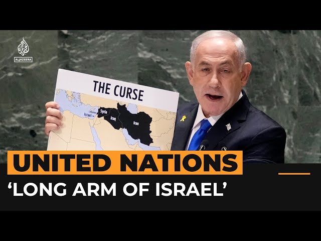 ⁣‘Long arm of Israel’ can reach anywhere in Iran, Netanyahu tells UNGA | Al Jazeera Newsfeed