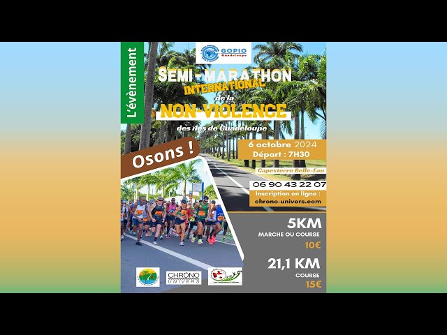 ⁣Semi-Marathon International de la non violence / GOPIO Guadeloupe