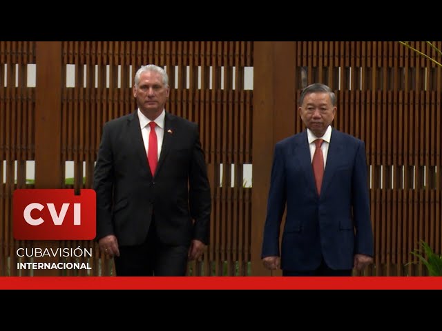 ⁣Presidente de Cuba Miguel Díaz-Canel recibió a su homólogo de Vietnam To Lam