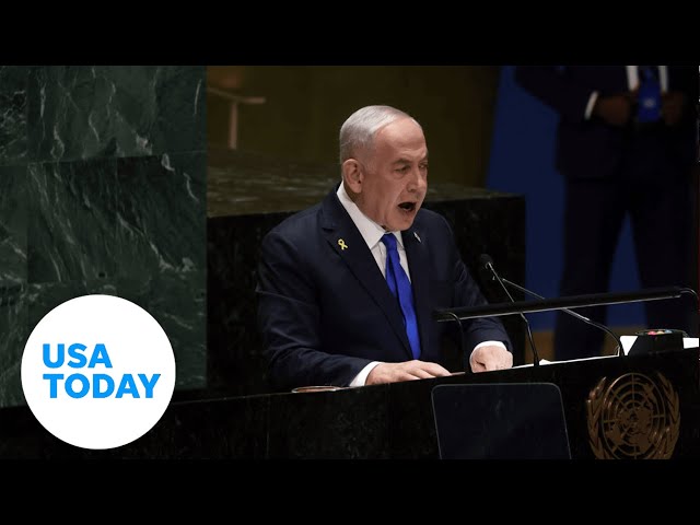 ⁣Israeli Prime Minister Benjamin Netanyahu condemns UN, defends Israel | USA TODAY