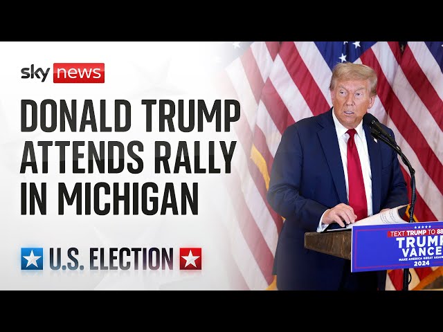 ⁣Watch live: Donald Trump attends rally in Michigan