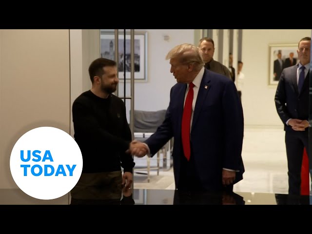 ⁣Trump, Ukrainian President Volodymyr Zelenskyy hold meeting | USA TODAY