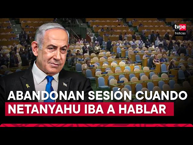 ⁣Varias delegaciones de países abandonaron la sesión de la ONU cuando iba a hablar Netanyahu