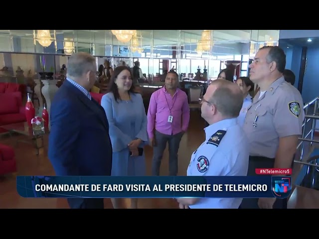 ⁣Comandante de la FARD visita al presidente de Grupo Telemicro