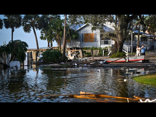 ⁣Hurricane Helene's flooding, damage in Florida captured in videos