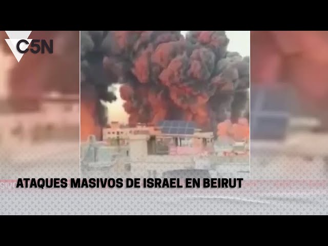 ⁣ATAQUES MASIVOS de ISRAEL en BEIRUT: DESTRUYERON SEIS EDIFICIOS