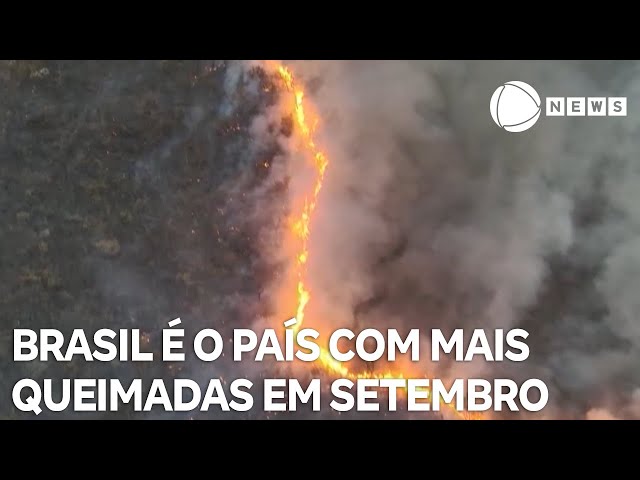 ⁣Brasil é o país com mais incêndios no mundo em setembro