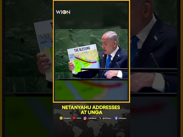 ⁣Netanyahu Presents Maps Highlighting The 'Blessing' and 'Curse' Facing Middle Ea