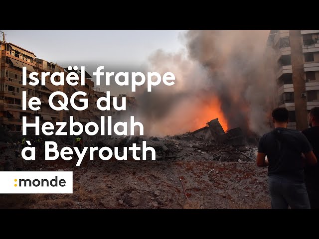 ⁣A Beyrouth, l’armée israélienne a frappé le "QG du Hezbollah"