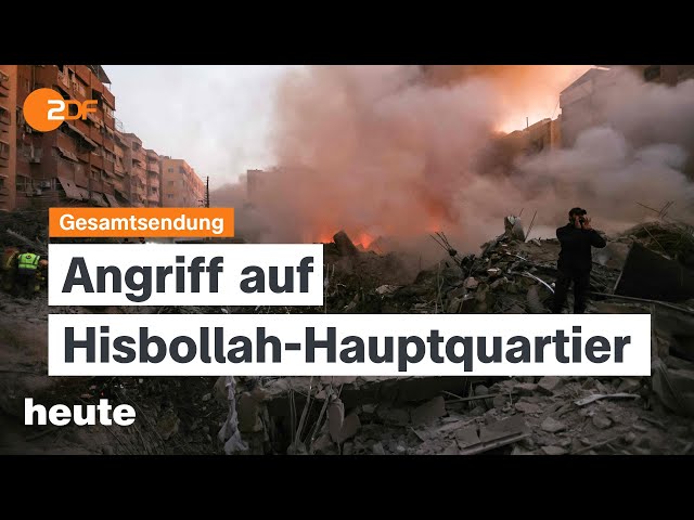 ⁣heute 19 Uhr vom 27.09.2024 Israel greift Hisbollah-Hauptquartier an, Rentenreform, Kanzlerfrage