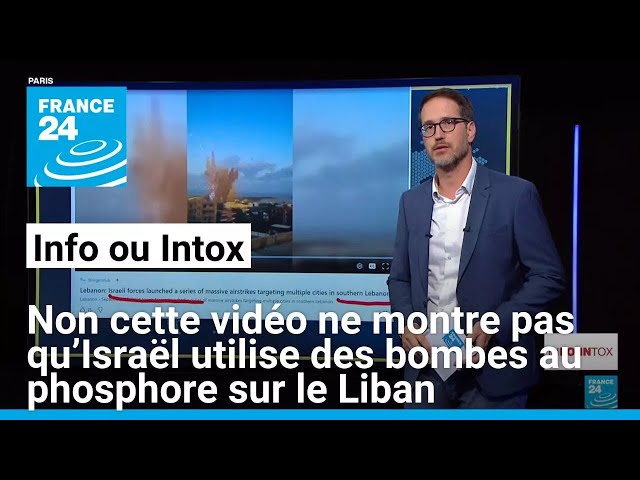 ⁣Non cette vidéo ne montre pas qu’Israël utilise des bombes au phosphore sur le Liban