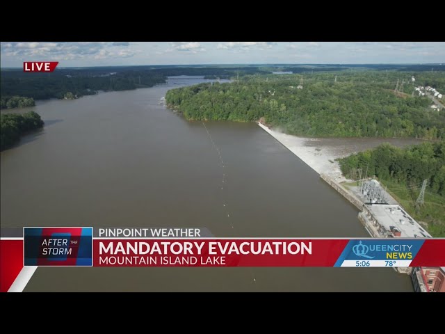 ⁣Flash Flood Alert: Mandatory evacuation at Mountain Island Lake