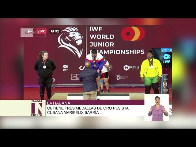 ⁣Gana pesista Marifélix Sarría Campeonato Mundial Juvenil