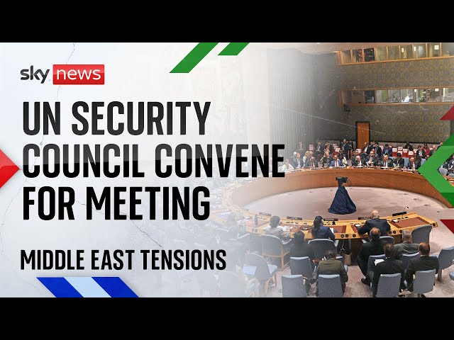 ⁣Watch live: UN Security Council discusses the conflict in the Middle East