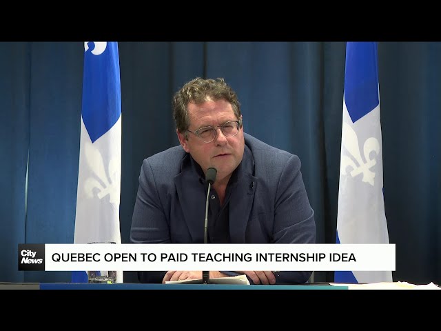 ⁣Quebec Education Minister opens door for paid teaching internships