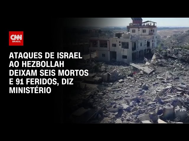 ⁣Ataques de Israel ao Hezbollah deixam seis mortos e 91 feridos, diz Ministério | CNN ARENA