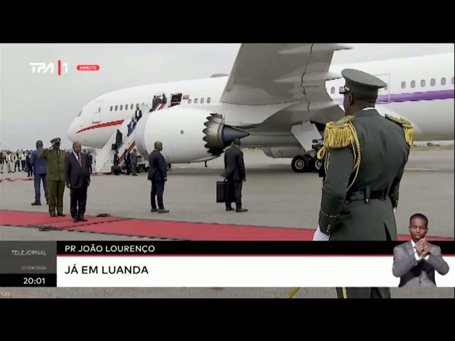 ⁣PR João Lourenço já em Luanda