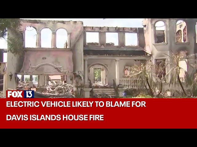 ⁣Electric vehicle likely to blame for Davis Islands house fire