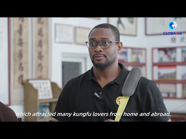 ⁣GLOBALink | Nigerien Wushu lover visits kungfu master in north China