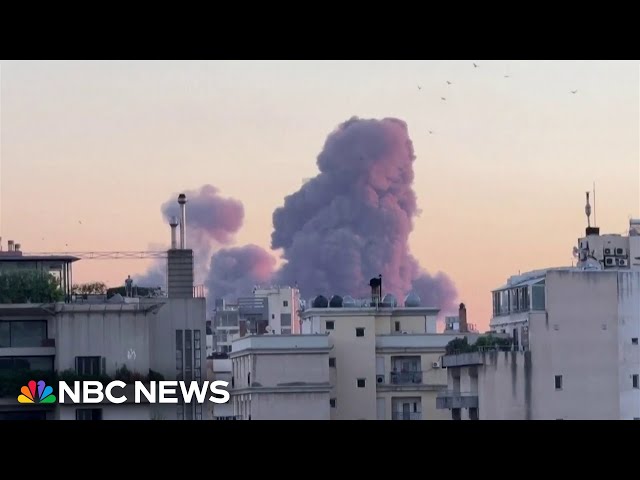 ⁣Israel launches airstrike on Hezbollah headquarters in Beirut