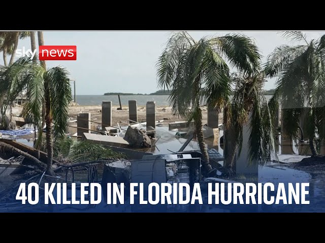 ⁣Hurricane Helene kills at least 40 people in Florida